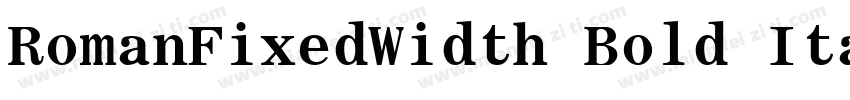 RomanFixedWidth Bold Italic字体转换